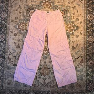 BDG Urban Baggy Wide Leg Tripp Style Cargo Pink Pants Punk Small Grunge Cargo